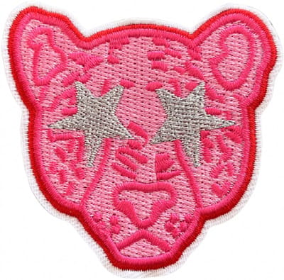 Roze luipaard Strijk Embleem - Opstrijkbare geborduurde patches - Kleding Patchs - Versiering Voor Kleding - Iron On - Doe-het-zelf-accessoires - Naai op geborduurde applicatie