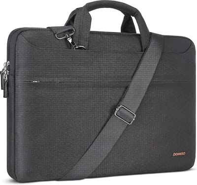14 inch waterdichte laptoptas, aktetas, schoudertas, notebooktas voor 14" Lenovo IdeaPad Yoga 710 ThinkPad A475/Aspire 1 Swift 3/HP Stream 14 Pavilion 14/Asus/Dell, zwart