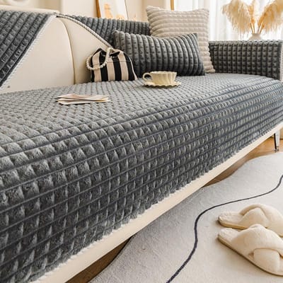 Fluwelen Bankkussen Winter Verdikt Fleece Eenvoudig Modern Kussen Antislip Bankhoes Dekstof 70*70cm