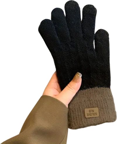 Bovista Winterhandschoen Dames - Handschoenen - Touchscreen Handschoenen - Handschoenen WInter - Winter - Pluche - Zwart