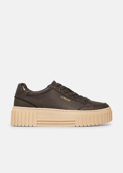 s.Oliver - female - Trainers met plateauzool en leo-detail