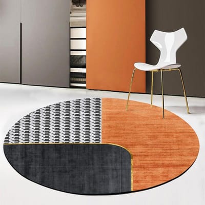 Moderne Licht Luxe Ronde Tapijten Kamerdecoratie Tienerkleden Woonkamer Tapijt Huisdecoratie Stoelmat Kinderkamer Tapijt Diameter 80cm