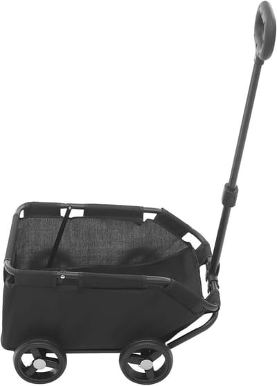 Hondenwagen Opvouwbaar - Dierenbuggy - Huisdier Reizen - Verstelbare Trekstang - 86x51x35 cm - Zwart