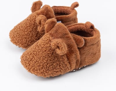 Steppies - Babyslofjes met Antislip - Bruin - 6-12 maanden - Maat 18-19
