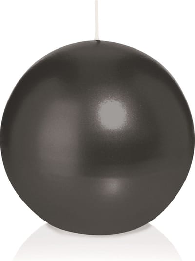 Trend Candles Bolkaars glad - zwart - 7 cm - 16 branduren - ronde kaarsen