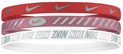 Nike Accessories 3.0 Metallic 3 Units Hoofdband Roze Man,Vrouw