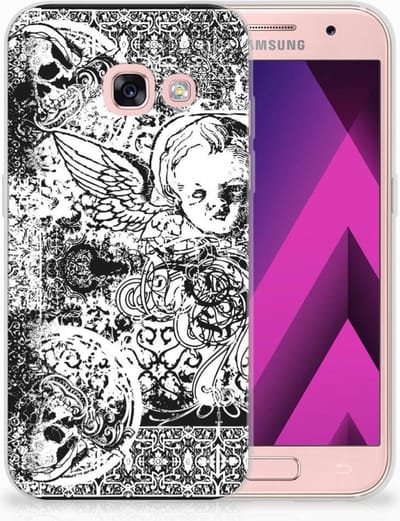 Silicone Back Case Samsung Galaxy A3 2017 Skulls Angel