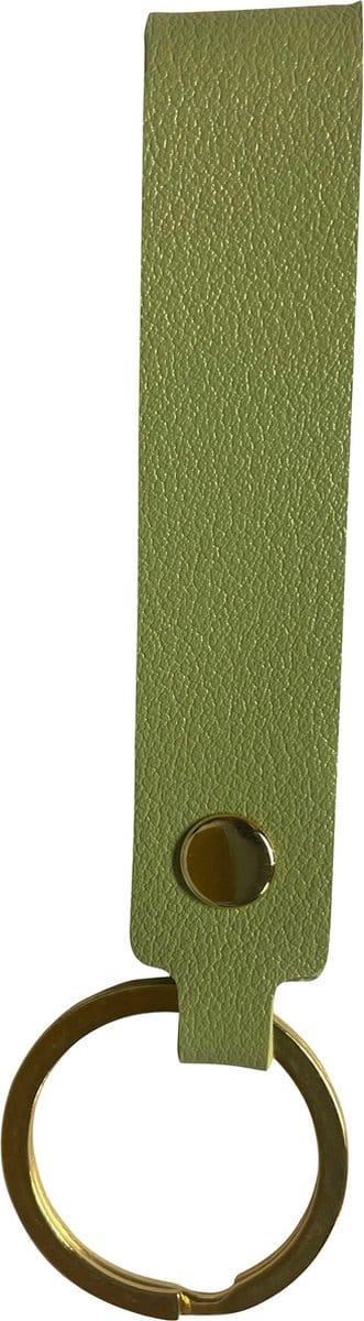 Sleutelhanger Met Sleutelring - Sleutelhanger Leer Dun Leer - Groen
