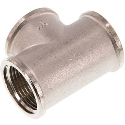 G 1'' Vernikkeld Messing T-stuk 16 Bar - FL3T-F-BN-100G