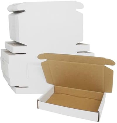 Kleine verzenddozen set van 25 - Witte kartonnen brievenbussen voor geschenken en verzending