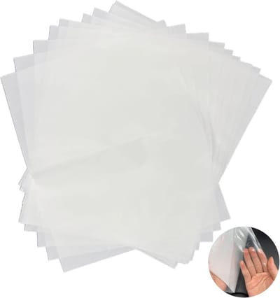 Strijkbare Versteviging - Dubbelzijdig Plakplastic - Kleding Maken - Zonder Naaien - 10 Stuks 28x24cm - Wit