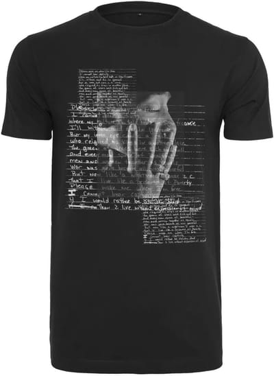 Mister Tee Tupac Lyric T-shirt Met Korte Mouwen Zwart 4XL Man