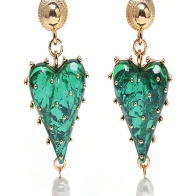 1 Paar Vintage Elegante Hartvormige Parel Oorbellen, Luxe Cadeau voor Valentijnsdag, Kerstmis, Geschikt voor Dames Dagelijks Gebruik en Bijeenkomsten one-size blue