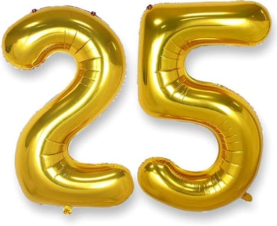 XXL Folieballon Cijfer 25 Goud 101 cm - Verjaardag en Jubileum Decoratie