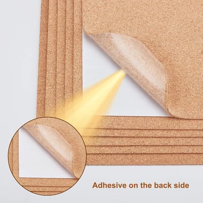 Dailygoods- Kurkfolie 21 x 30 cm - 1 mm dik - Antislip - Krasbestendig - Zelfklevend - Ideaal voor doe-het-zelf knutselen - Kurkplaten