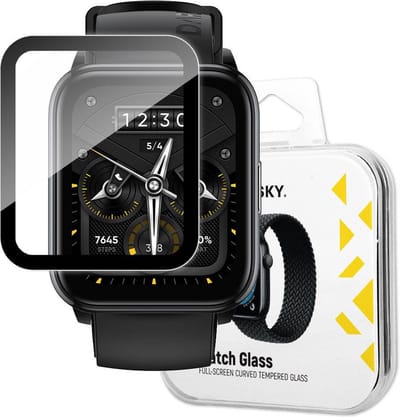 Wozinsky - Serie Watch Glass - Hybride Beschermglas - Realme Watch 2 Pro - Zwarte Rand