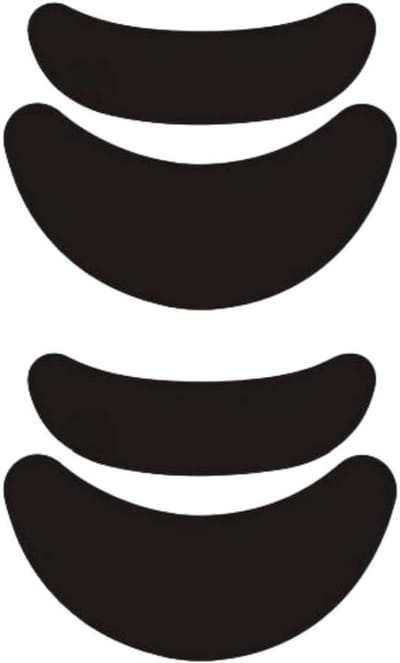 Muisvoetstickers - Vervangende schaatsen - Verbeterde muiscontrole - Vermindert wrijving - 2 stuks - Zwart