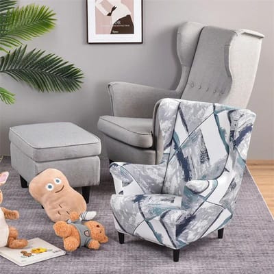 Kindermaat Bloemenprint Oorfauteuilhoes Stretch Spandex Kleine Fauteuilhoezen Verwijderbare Relax Kinderen Eénpersoonsbank Slipcovers