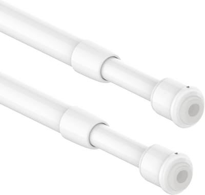 Allecto - Tension Rod - Verstelbare Gordijnstang - Geen boren nodig - Wit - Klemstang voor gordijnen - Geschikt voor keuken, kast en DIY-projecten