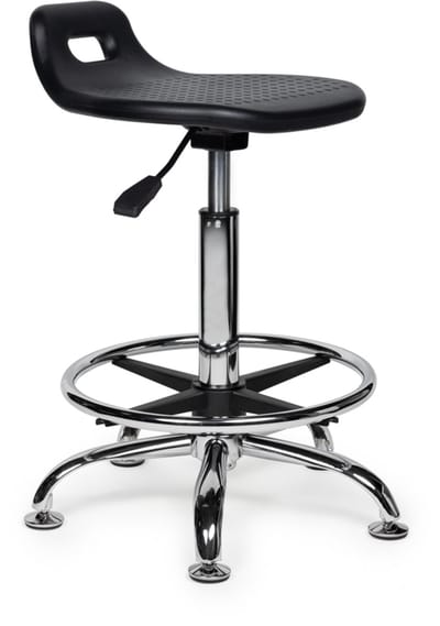 Ergonomische Zit Sta Kruk - Standaard, Met voetring