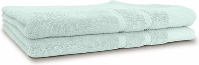 LINNICK Diamond Badstof Handdoeken Set - Set van 2 - Douchelaken 70x140cm - Badlakens - Handdoeken - 550 gr/m2 - 100% Katoen - Soft Green