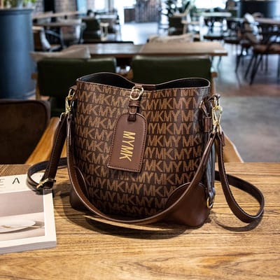 Tas Dames Mode Emmer Tas Bedrukte Schoudertas Mode Textuur Diagonale Tas brown
