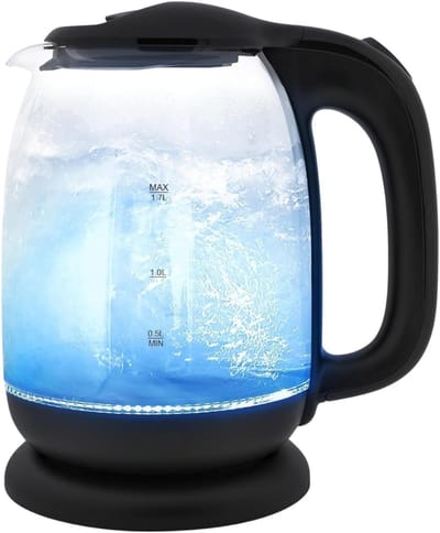 HEZIVO® Waterkoker Glas - Elektrisch - Met LED Verlichting - 1,7 Liter - 2200 W
