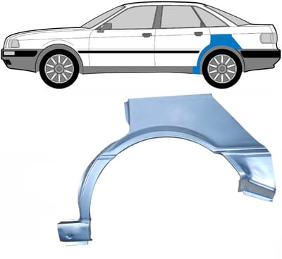Reparatiepaneel achterspatbord voor Audi 80 B3 1986-1991 / Links