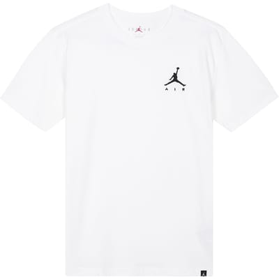 T-shirt Homme Blanc à Manches Courtes et Col Rond Uni avec Logo Jordan Jumpman AH5297-100 M white