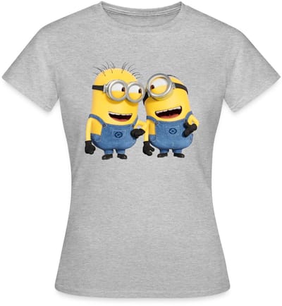 Minions Phil En Stuart Grappig T-Shirt Dames