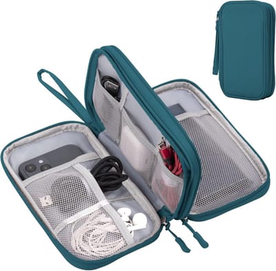 Organizer voor reisaccessoires S - tweelaagse kabelhouder - grote capaciteit - ideaal voor op reis - ShopVlot