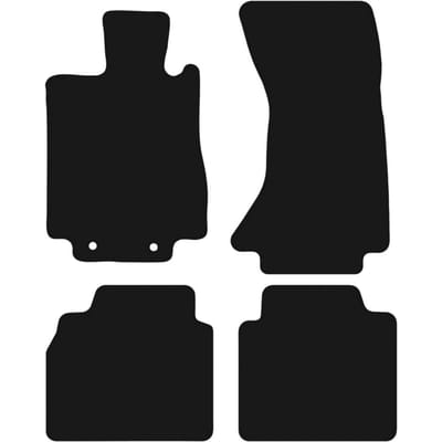BASIC zwarte velours matten voor: Mercedes S W220 4Matic lang (1998-2005)