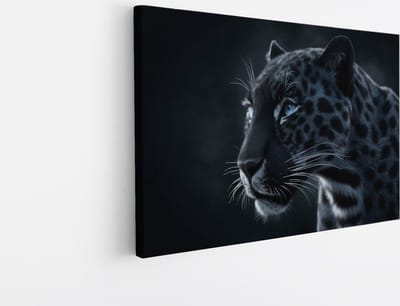 Saammp Canvas Schilderij - Abstracte Panter - Natuur - Dieren - 45x30 - Foto op canvas - Wanddecoratie - Muurdecoratie Woonkamer - Slaapkamer decoratie - Canvas Print
