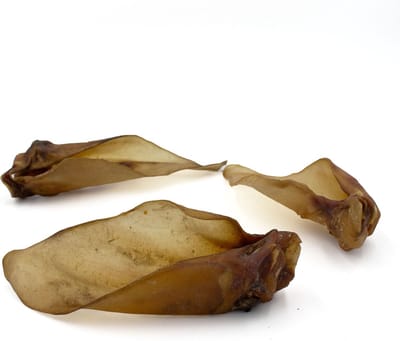 Runderoren met vlees - Hondensnack - 100 stuks - 100% Natuurlijk - Gedroogd - Gecertificeerd - Kauwsnack