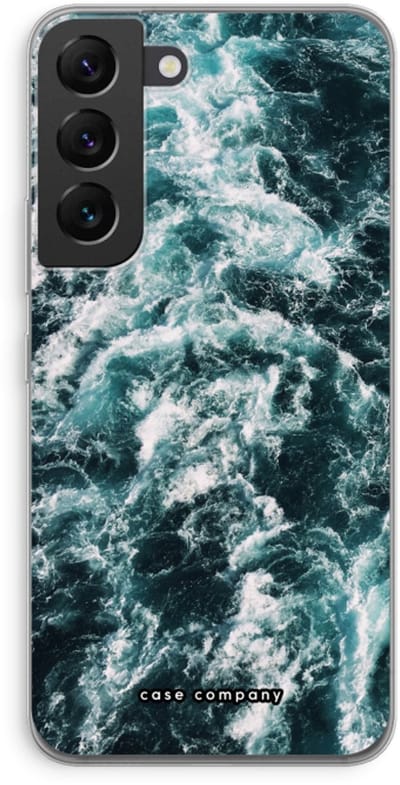 Case Company® - Hoesje geschikt voor Samsung Galaxy S22 hoesje - Zee golf - Soft Cover Telefoonhoesje - Bescherming aan alle Kanten en Schermrand