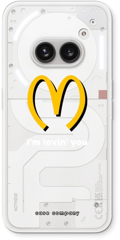 Case Company® - Hoesje geschikt voor Nothing Phone (2a) hoesje - I'm lovin' you - Soft Cover Telefoonhoesje - Bescherming aan alle Kanten en Schermrand