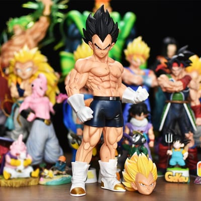 28.5cm/11.2in Figurine Anime Dragon Ball Z Vegeta Figurine d'Action ZL Vegeta Statue de Collection Modèle Jouet Cadeau white