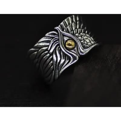 Bagues Ailes Ange Démon Couleur Noir Gothique Rétro Pour Hommes Femmes Personnalité Réglable Acier Inoxydable Bagues de Couple Bijoux Punk resizable