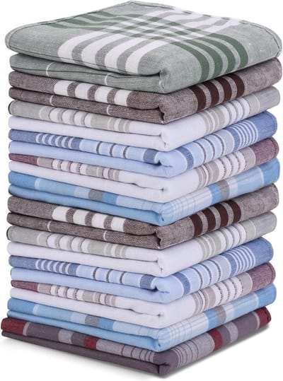 Stoffen zakdoeken 10 stuks katoen - heren traditionele mannenzakdoeken - 38 x 38 cm set cadeau - bruiloft zakdoek