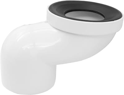 Allecta - PVC toiletafvoer 100mm offset connector voor verkeerd uitgelijnde toiletpot met gladde grondpijp