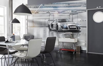 Komar Fotobehang Audi R8 Le Mans - Grijs - 2,54m X 368cm