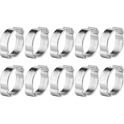 10 stuks Verzinkt IJzer Gegalvaniseerd Twee Oor Slangklem 5?23mm voor Brandstof Benzine Pijp Buis (20?23MM)