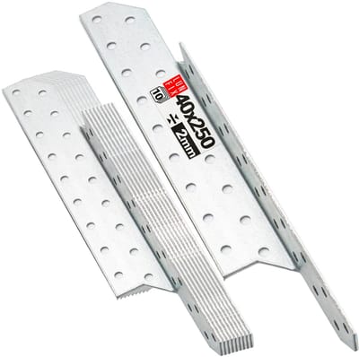 LUN FIX - Sparrenpfettenanker - Verzinkt - 40x250mm - 10 stuks - Zware Hoekverbinder