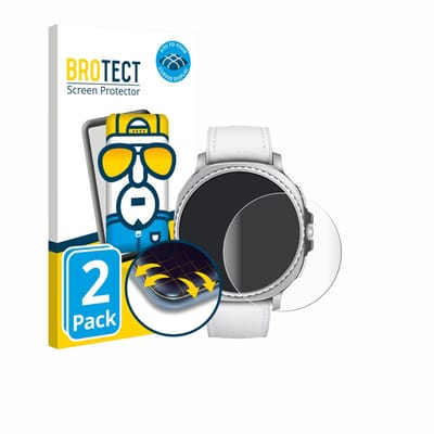 BROTECT - Screenprotector voor Samsung Galaxy Watch 8 Classic (46 mm) - Folie Beschermfolie transparant volledig dekking - 2 Stuks