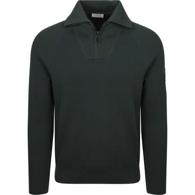 Suitable Half Zip Trui Tias Cooldry Knit Mosgroen - Maat XXL - Heren - Schipperstrui - Schipperstrui met rits - Volwassen mannen