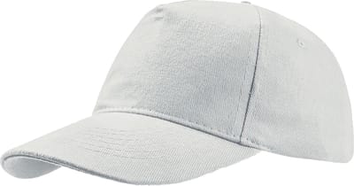 Atlantis Liberty Five Buckle Heavy Brush Cotton 5 Panel Cap (Wit)