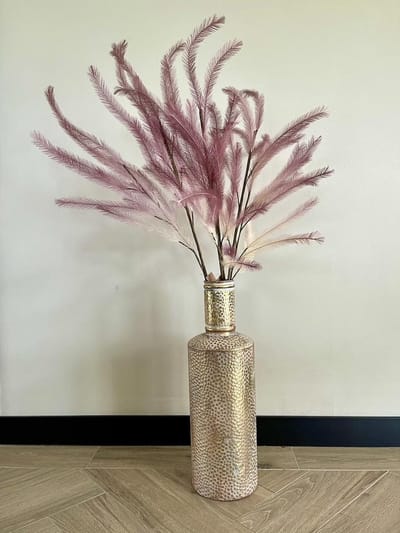 Kunstpluimen rood bruin 2 stuks
