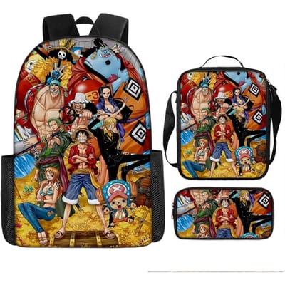 One Piece One Piece Schooltas Luffinica Zeekoning Student Schooltas Rugzak Set Three piece set