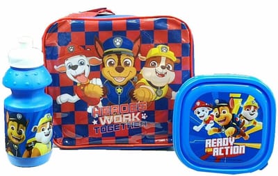 PAW PATROL Lunch Set Broodtrommel Drinkbeker Schoudertas Lunchtas