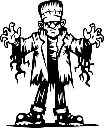 Raam sticker zombie - griezlig - horror - halloween - spooky